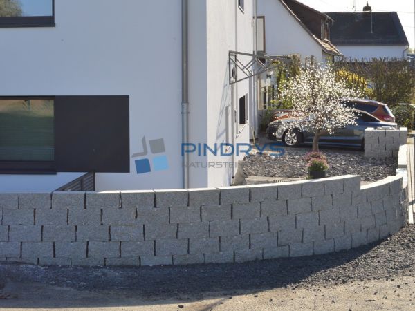 Granit Mauersteine, Granitsteine, Gartensteine 30x30x60 cm Lagerfugen gesägt, Trockenmauer